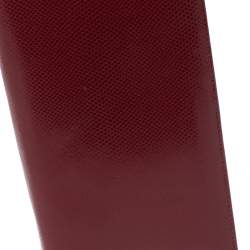 Montblanc Red Textured Leather Westside Bifold Long Wallet
