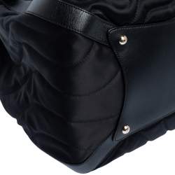 Montblanc Black Nylon and Leather Starisma Dalila Drawstring Hobo