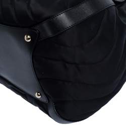 Montblanc Black Nylon and Leather Starisma Dalila Drawstring Hobo