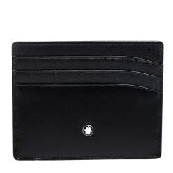 Montblanc Black Leather Meisterstuck Card Holder 6CC