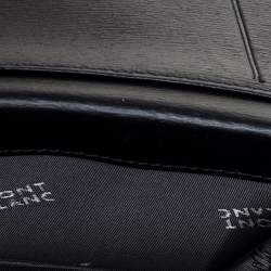 مملوكة مسبقًا حامل بطاقات مون بلان بيزنس جلد أسود