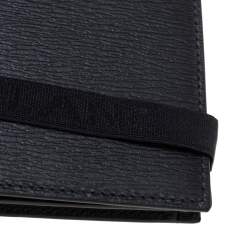 مملوكة مسبقًا حامل بطاقات مون بلان بيزنس جلد أسود