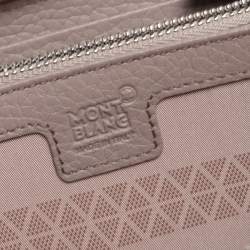 Pre Owned Montblanc Beige Leather Meisterstuck Zip Around Wallet