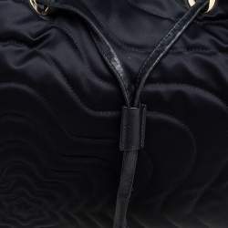 Montblanc Black Nylon and Leather Starisma Dalila Drawstring Hobo