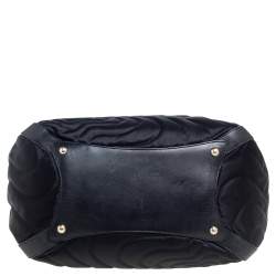 Montblanc Black Nylon and Leather Starisma Dalila Drawstring Hobo