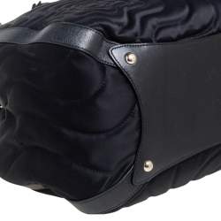 Montblanc Black Nylon and Leather Starisma Dalila Drawstring Hobo