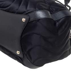 Montblanc Black Nylon and Leather Starisma Dalila Drawstring Hobo