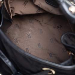 Montblanc Black Nylon and Leather Starisma Dalila Drawstring Hobo