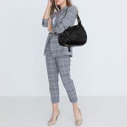Montblanc Black Nylon and Leather Starisma Dalila Drawstring Hobo