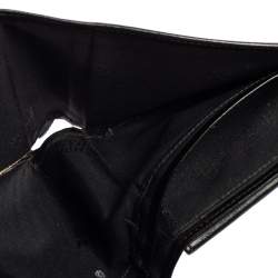 Pre Owned محفظة مون بلان ميستيرستوك جلد أسود ثنائية الطية