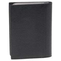 Pre Owned Montblanc Black Leather Card Case Holder Organizer 