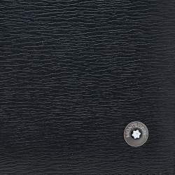 Pre Owned Montblanc Black Leather Card Case Holder Organizer 