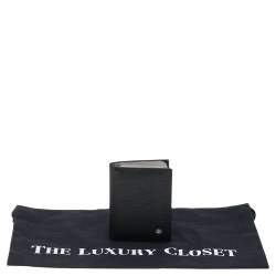 Pre Owned Montblanc Black Leather Card Case Holder Organizer 