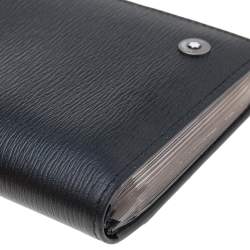 Pre Owned Montblanc Black Leather Card Case Holder Organizer 