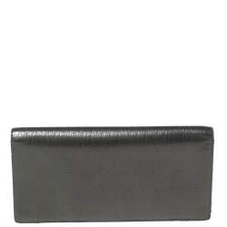 Montblanc Gun Metal Leather Westside Black Mystery Continental Wallet 