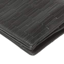Montblanc Gun Metal Leather Westside Black Mystery Continental Wallet 