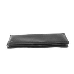 Montblanc Gun Metal Leather Westside Black Mystery Continental Wallet 