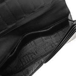 Montblanc Gun Metal Leather Westside Black Mystery Continental Wallet 
