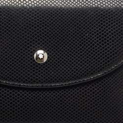 Pre Owned Montblanc Black Textured Leather La Vie De Boheme 5CC Wallet