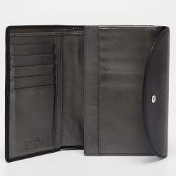 Pre Owned Montblanc Black Textured Leather La Vie De Boheme 5CC Wallet