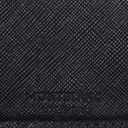 Pre Owned Montblanc Black Leather Meisterstuck Gusset Business Card Holder