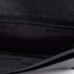 Pre Owned Montblanc Black Leather Meisterstuck Gusset Business Card Holder