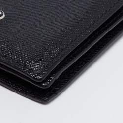 Pre Owned Montblanc Black Leather Meisterstuck Gusset Business Card Holder