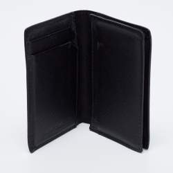 Pre Owned Montblanc Black Leather Meisterstuck Gusset Business Card Holder