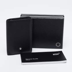 Pre Owned Montblanc Black Leather Meisterstuck Gusset Business Card Holder