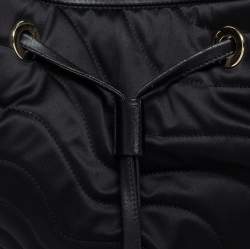 Montblanc Black Nylon and Leather Starisma Dalila Drawstring Bag