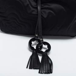Montblanc Black Nylon and Leather Starisma Dalila Drawstring Bag