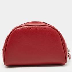 Montblanc Red Leather Zip Pouch