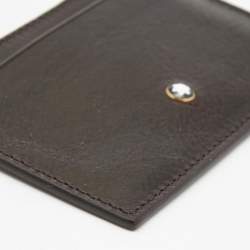 Montblanc Dark Brown Leather Meisterstuck Card Holder