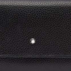 Montblanc Black Leather Meisterstuck Flap Continental Wallet