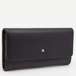 Montblanc Black Leather Meisterstuck Flap Continental Wallet