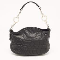 Pre Owned Montblanc Black Leather Starisma Alcina Hobo 