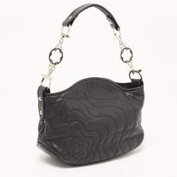 Pre Owned Montblanc Black Leather Starisma Alcina Hobo 