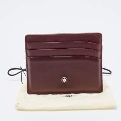 Montblanc Burgundy Leather Meisterstuck Card Holder 