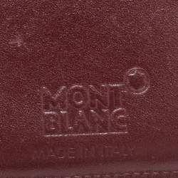 Montblanc Burgundy Leather Meisterstuck Card Holder 