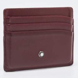 Montblanc Burgundy Leather Meisterstuck Card Holder 