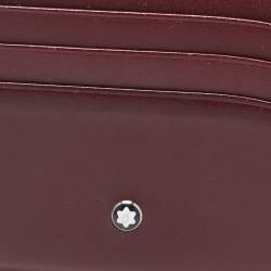 Montblanc Burgundy Leather Meisterstuck Card Holder 
