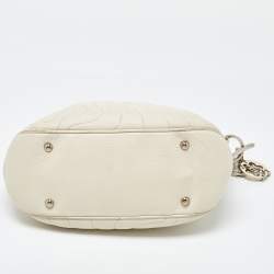 Pre Owned Montblanc White Leather Starisma Alcina Hobo 