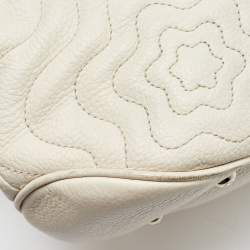 Pre Owned Montblanc White Leather Starisma Alcina Hobo 