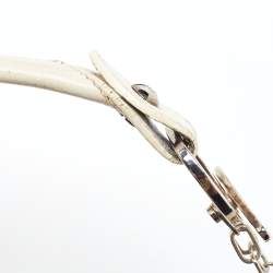 Pre Owned Montblanc White Leather Starisma Alcina Hobo 