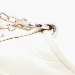 Pre Owned Montblanc White Leather Starisma Alcina Hobo 