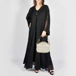 Pre Owned Montblanc White Leather Starisma Alcina Hobo 