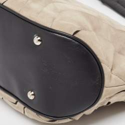 Pre Owned Montblanc Grey/Black Suede and Leather Limited Edition 224/300 Starisma Alcina Hobo