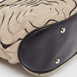 Pre Owned Montblanc Grey/Black Suede and Leather Limited Edition 224/300 Starisma Alcina Hobo