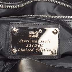 Pre Owned Montblanc Grey/Black Suede and Leather Limited Edition 224/300 Starisma Alcina Hobo