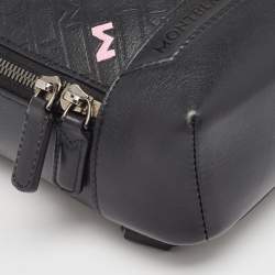 Montblanc Black Leather M Gram Embossed 4810 Sling Backpack